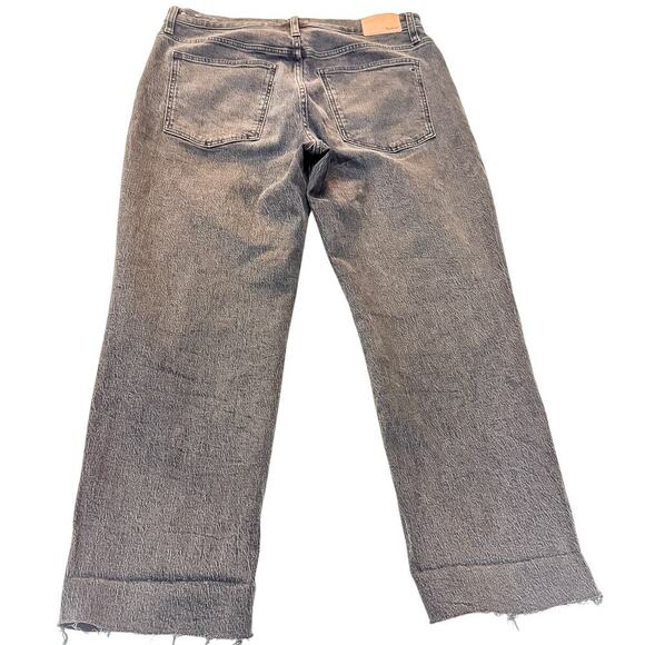 Madewell The Perfect Vintage Straight Jean Charcoal Black Zip Fly Size 31 Petite - Picture 3 of 9